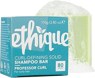 Ethique Curl Defining Solid Sulfate Free Shampoo Bar for Curly Hair - Professor Curl - Vegan, Eco-Friendly, Plastic-Free, Cruelty-Free, 3.88 oz (Pack of 1)