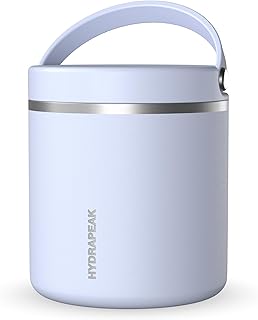Hydrapeak 25oz Stainless Steel Vacuum Insulated Thermos Food Jar | Kids for Hot and Cold Food, Wide Mouth Leak-Proof Soup Adults, 10 Hours 16 (Iceberg),(HP-Jar-25)