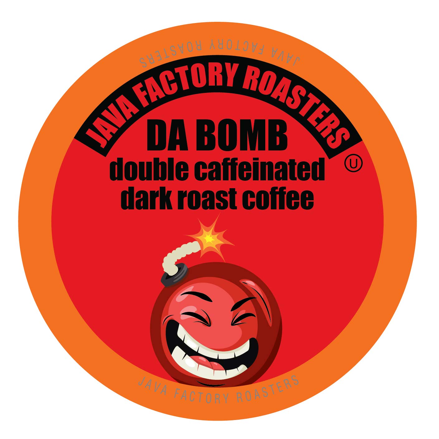 Java Factory High Caffeine Coffee Pods, Da Bomb Dark Roast, 40 Count - Compatible with K Cup Brewers 2.0, Extra Caffeine for a Strong Start to Your Day