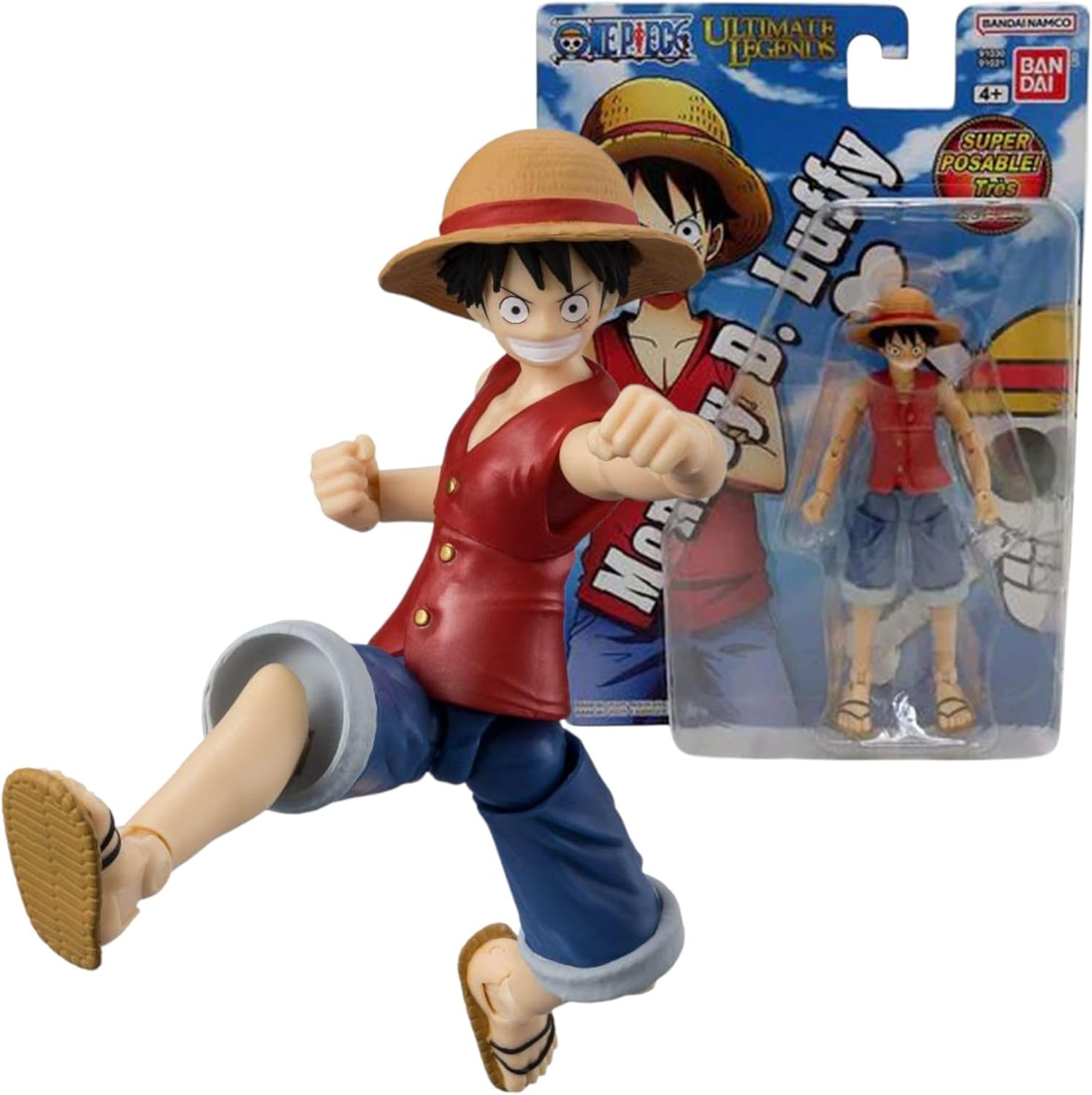 BANDAI Ultimate Legends Luffy Action Figure - 12.5cm Luffy Anime Figure With 27 Points Of Articulation And Accessories - Gift Collectable One Piece Anime And Manga Merch Figures