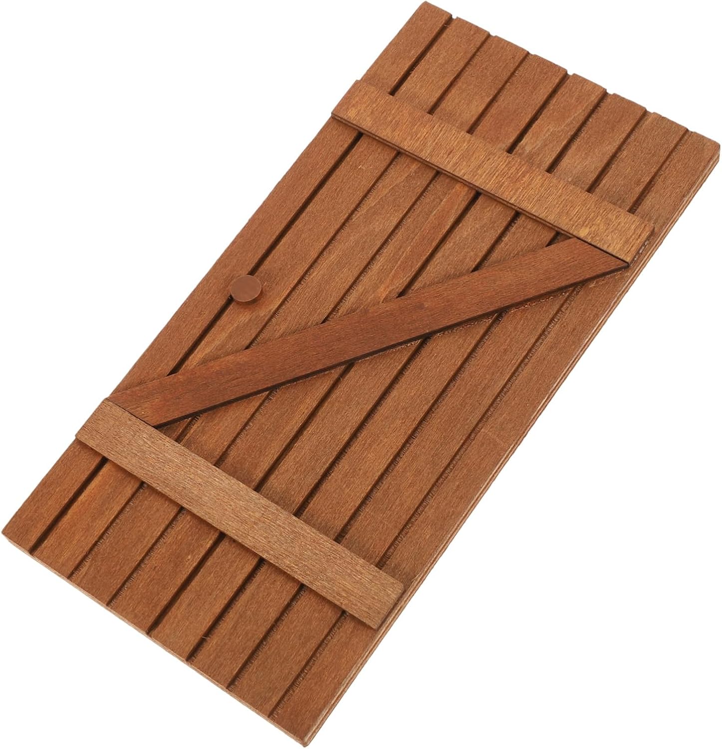 Dollhouse Decor Wooden Miniature Door Kit Cabin Style Tiny Home Accessory