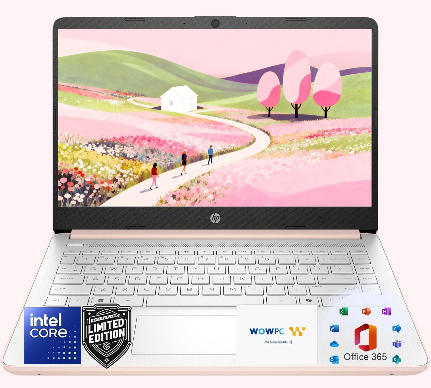 HP Ultrabook Laptop with Copilot AI & Office 365 • Intel High Performance CPU • 8GB RAM • 1.3TB Storage (320GB SSD and 1TB OneDrive) • Windows 11 w/o Earbuds