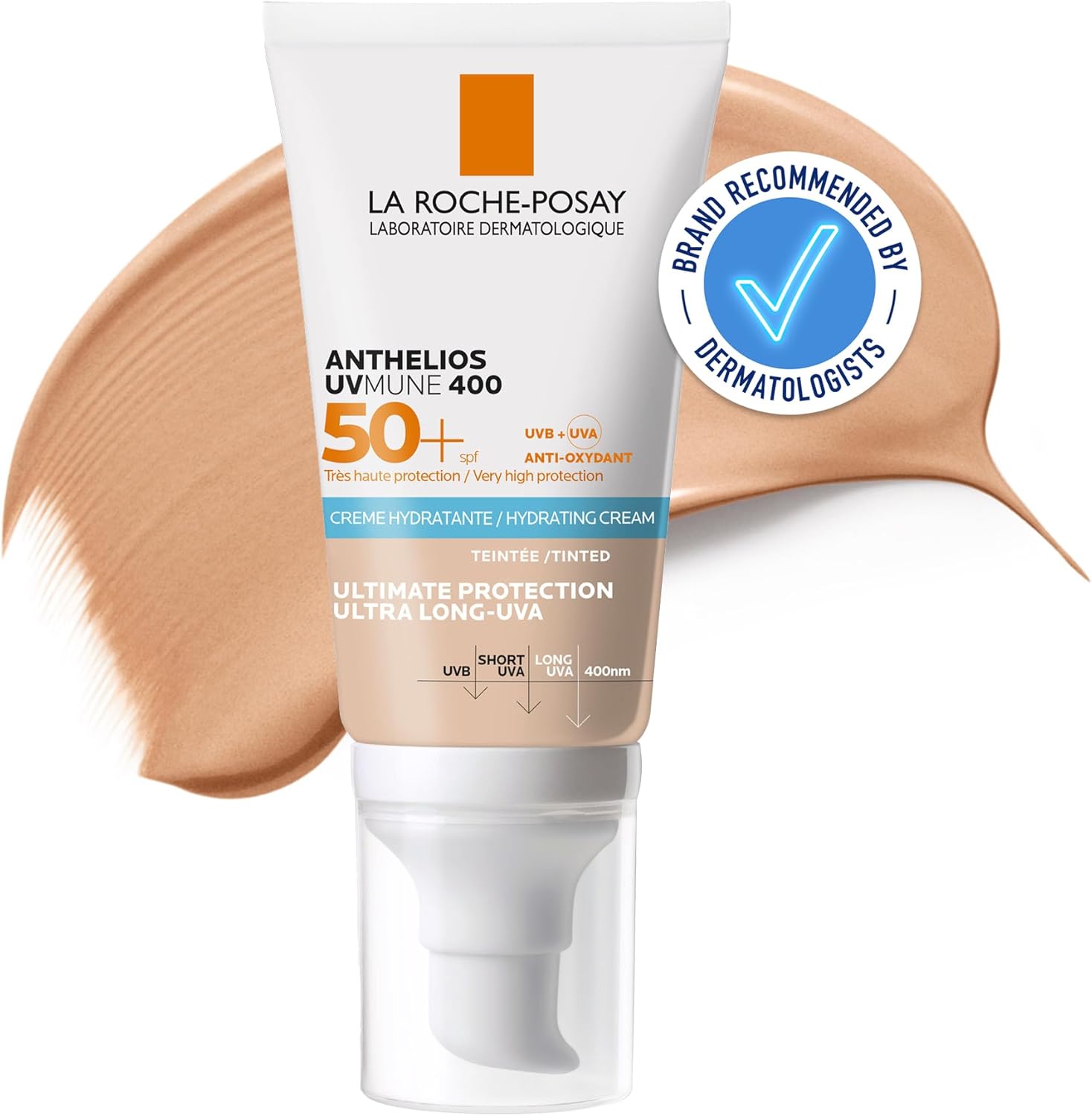 La Roche-Posay Anthelios UVMune 400 Hydrating Tinted Sun screen SPF50+ For Sensitive Skin 50ml