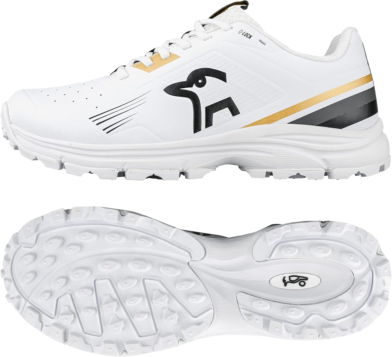Kookaburra KC 3.0 Rubber Sole Cricket Shoe - Gold/Black - 11
