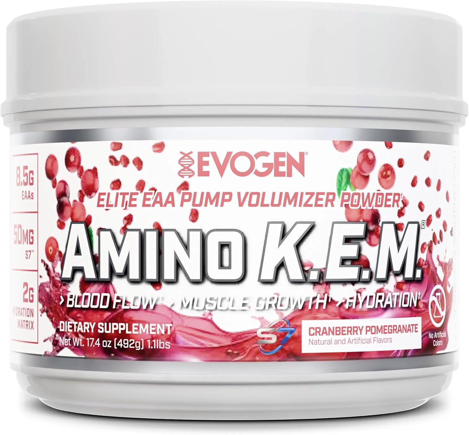 Evogen Amino K.E.M. EAA, Cranberry Pomegranate - 492g
