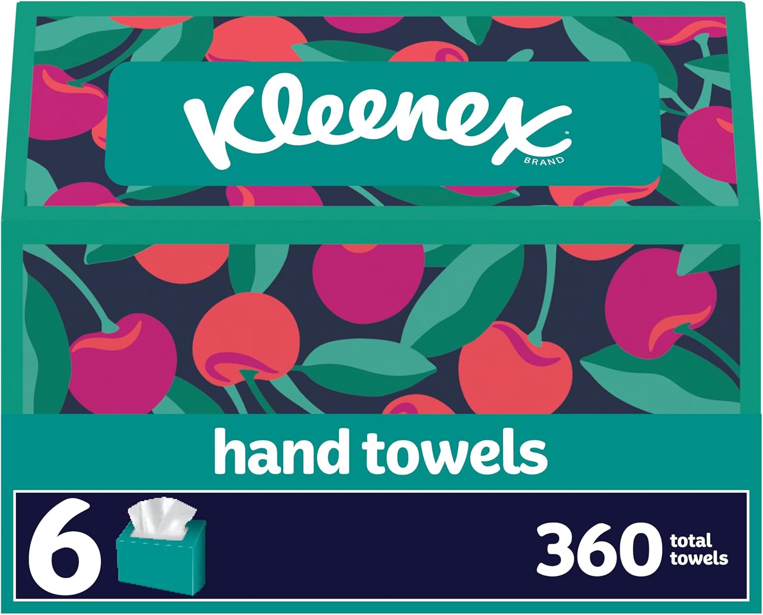 Kleenex Disposable Paper Hand Towels, 6 Boxes, 60 Tissues per Box (360 Total Tissues), Packaging May Vary