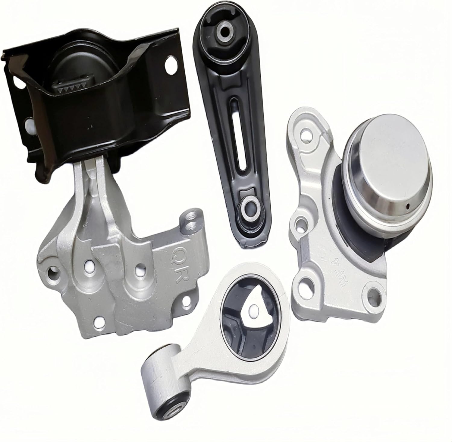 Engine Motor Mount Kit Compatible with 2008-2015 Nissan Rogue 2.5L 2WD, Silver Steel Engine/Transmission Mount A7370 A7384 A4351 A4352