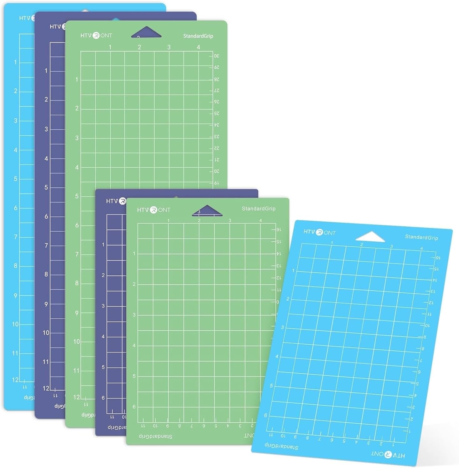 HTVRONT Cutting Mat Compatible with Cricut Joy, 6 Pack Cutting Mats (3 Pcs 4.5X12in & 3 Pcs 4.5X6.5in), Variety Adhesive Cutting Mats Replacement Accessories Compatible with Cricut Joy Accessories