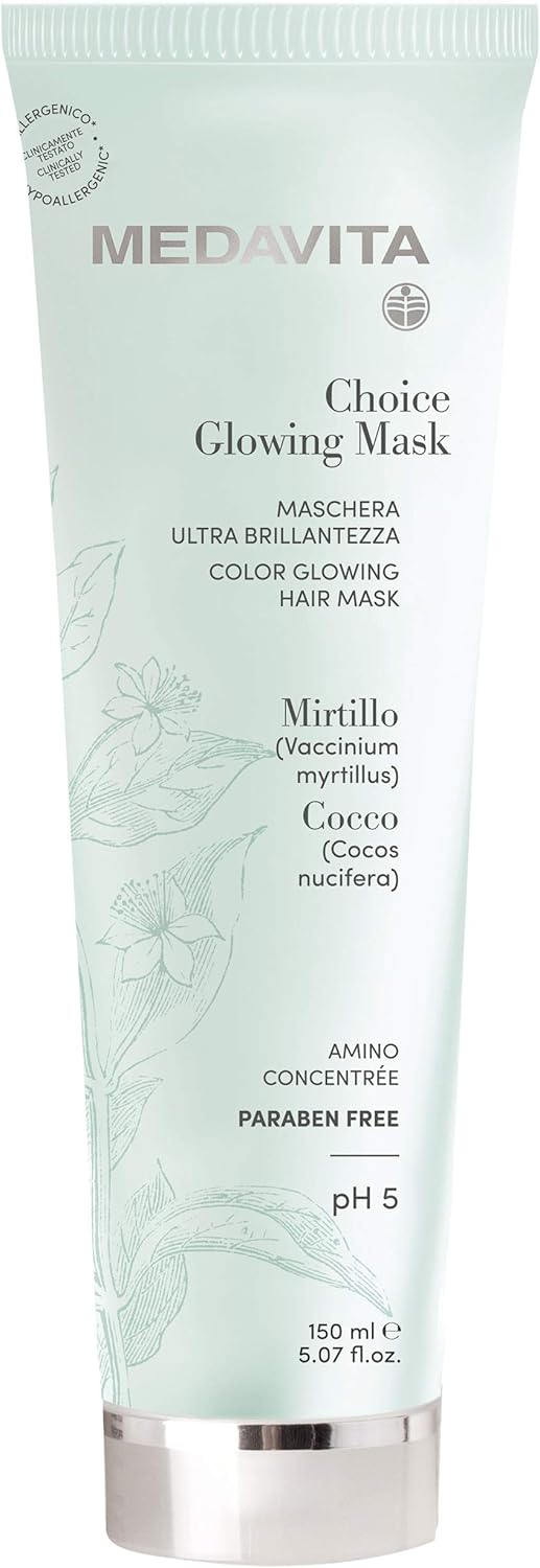 Medavita | Choice Color Glowing Hair Mask, 150ml, Restructuring Brightness Enhancing Hair Mask
