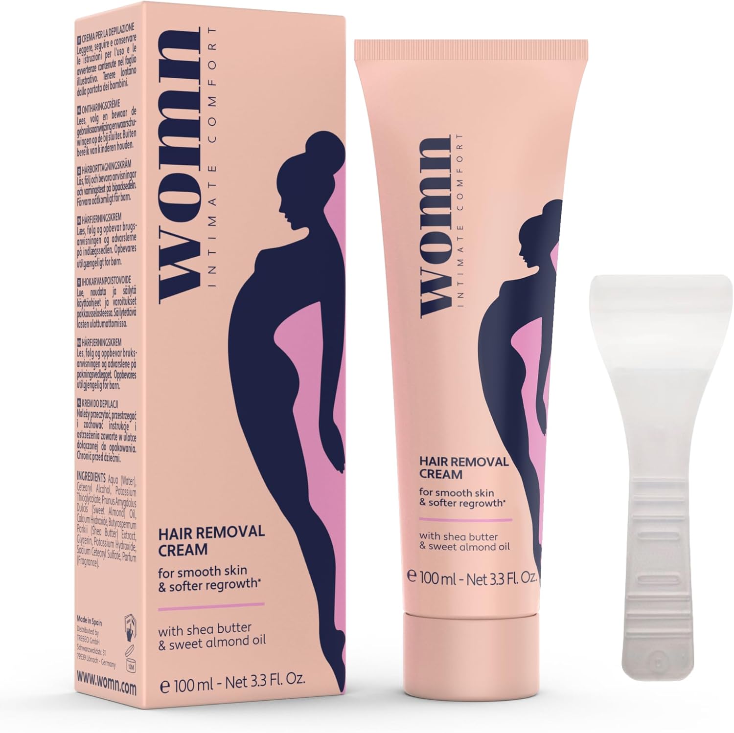 womn Intimate Comfort HAIR REMOVAL CREAM - depilatory cream for bikini zone & armpits, 100ml