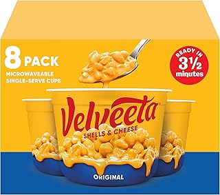 Velveeta Shells & Cheese Original Microwaveable Shell Pasta & Cheese Sauce, 8 ct Box, 2.39 oz Cups