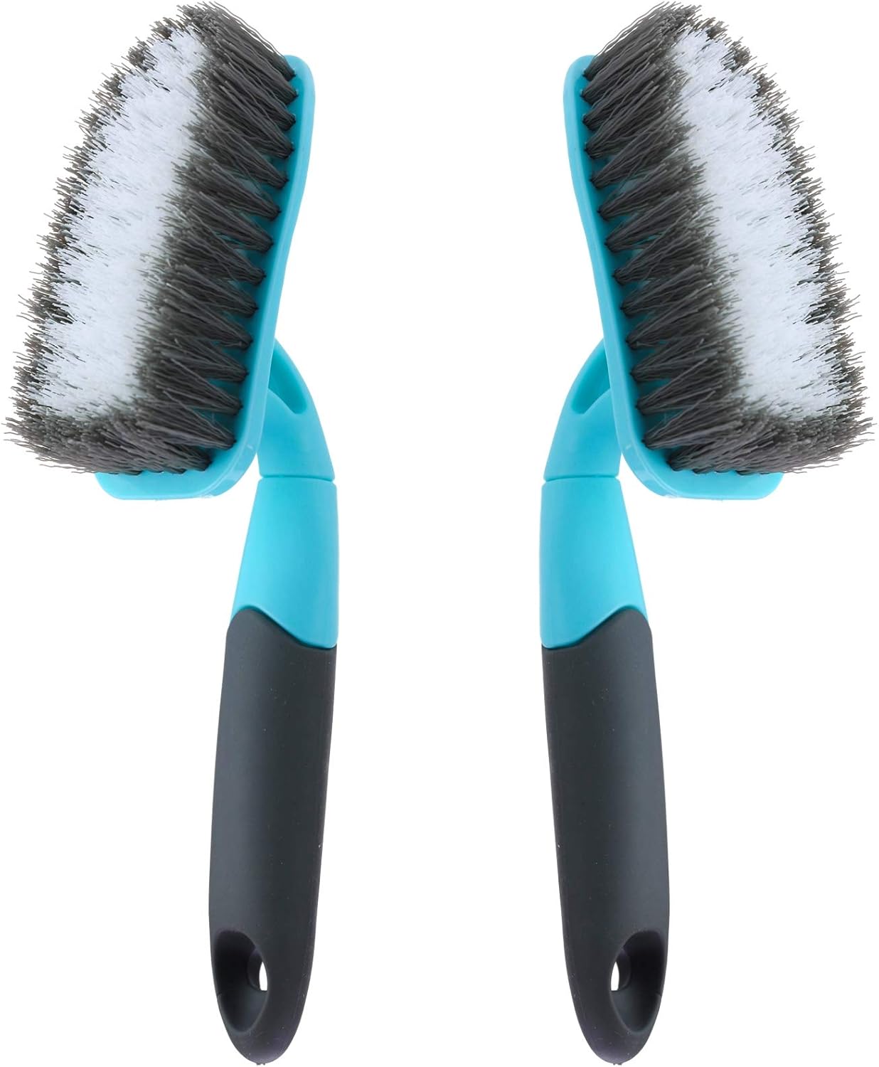 2-Pack Scrub Brush for Cleaning with Long Handle, Medium Firm Brush Bathroom Cleaning Supplies and Bathtub Cleaner and Shower Cleaning Brush, Multi-Scene Use for Kitchen Brush or Carpet Brush