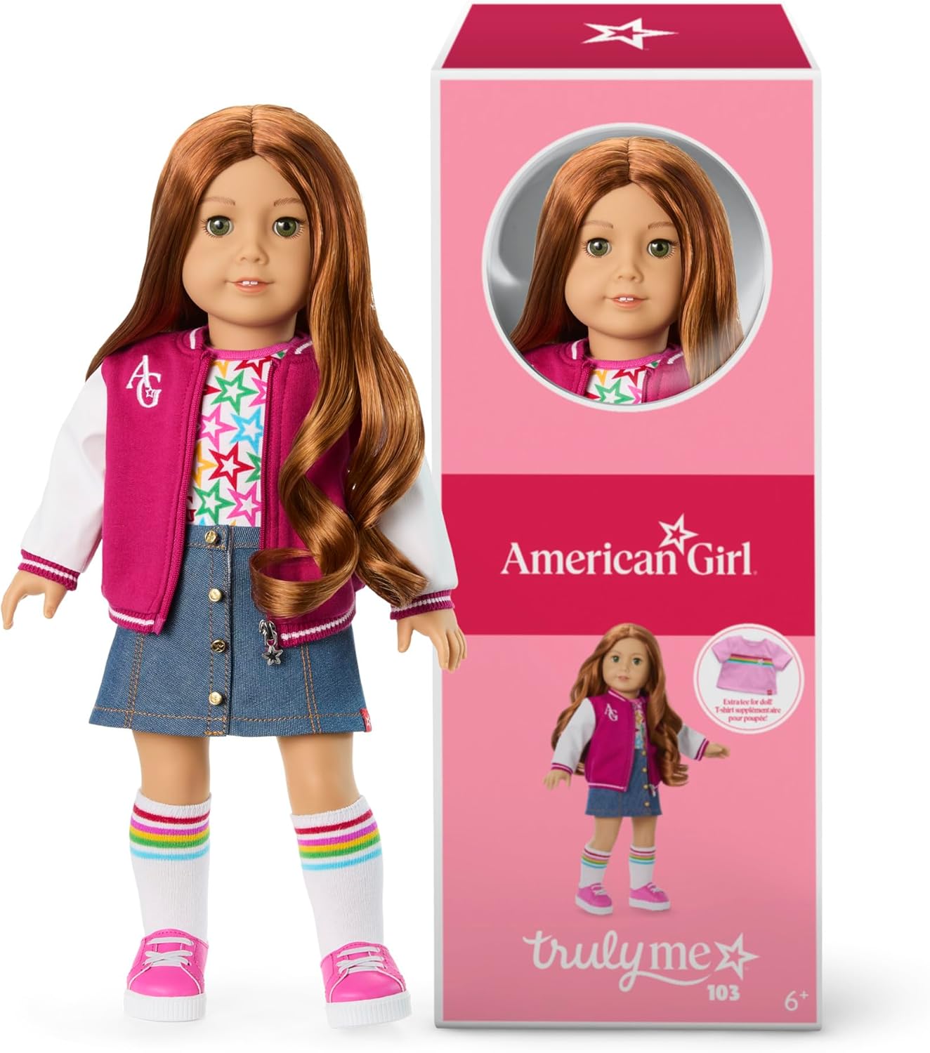 American Girl, Truly Me 18-inch Doll #103 with Green Eyes, Wavy Red Hair, Light-to-Medium Skin, for Ages 6+