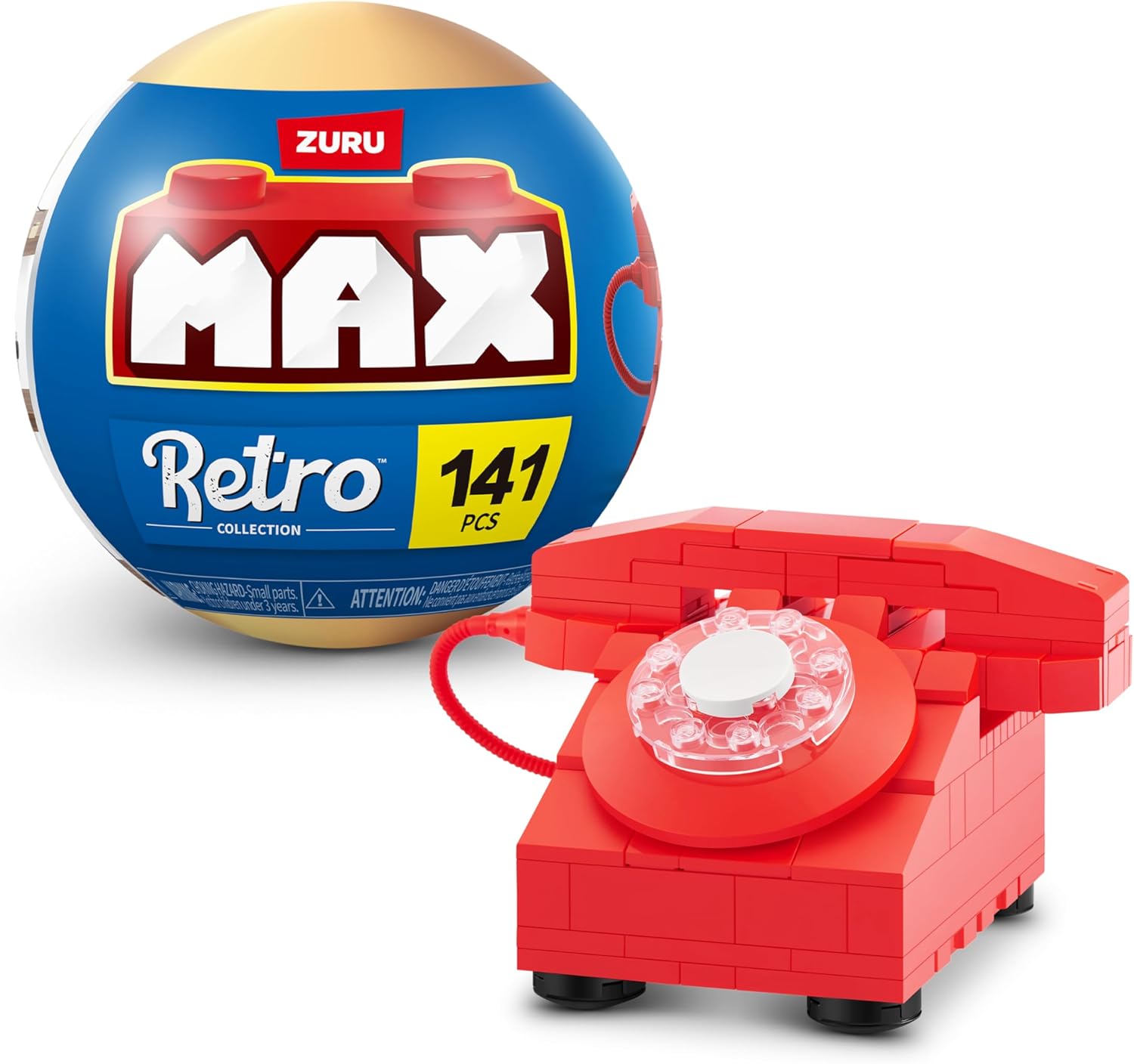MAX Premium Retro Building Bricks (Telephone) Novelty Unboxing Toy Collectible Mini's by ZURU