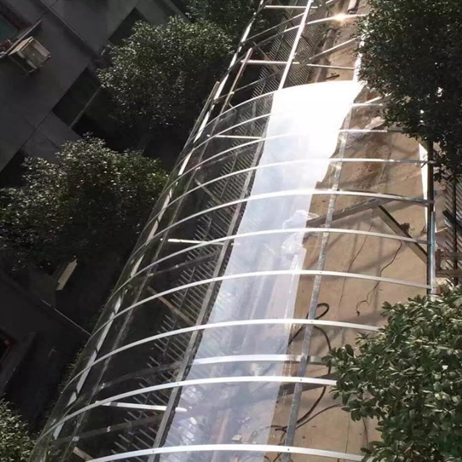 Roofing Sheets,Polycarbonate Sheets,Clear Acrylic Plastic Sheet,Awning Canopy Cover,Rainproof Anti-UV, Replacement Panels for Greenhouse Canopy Carport Stadiums Bus Shelters (5.1x32.8ft)