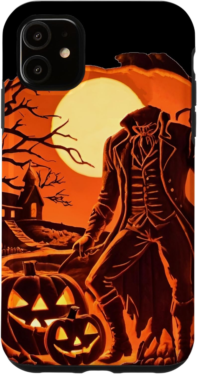 iPhone 11 Headless Horseman Finding His Head - Jack O Lantern Pumpkin Case
