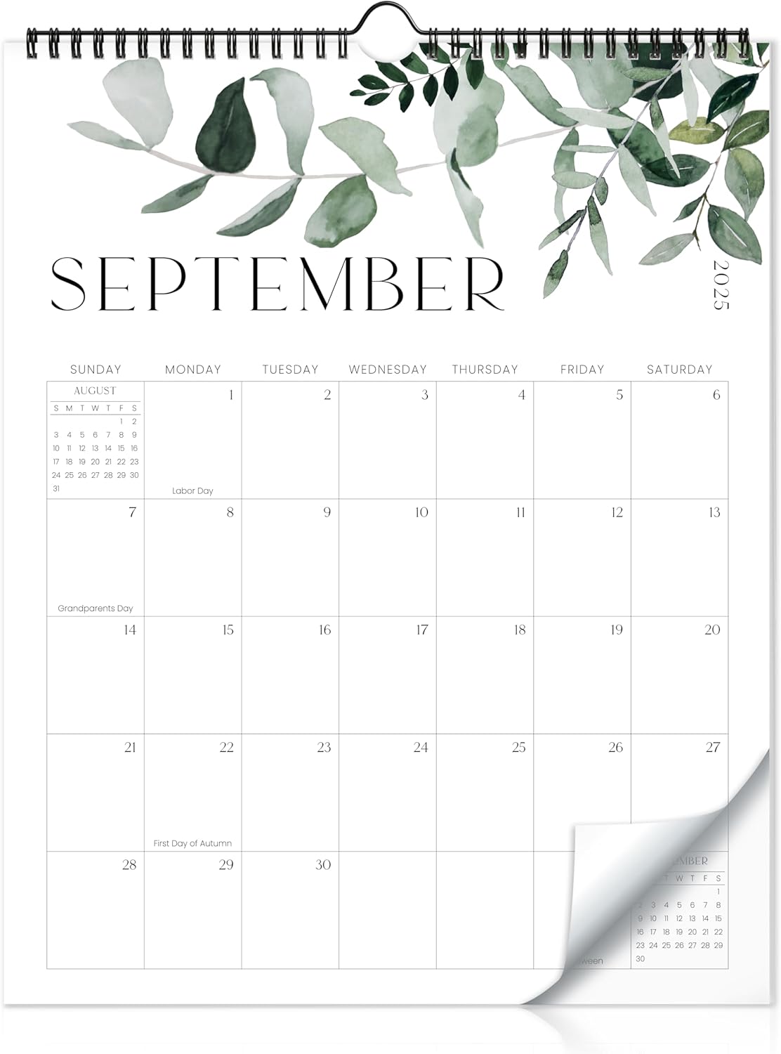 Aesthetic 2025-2026 Wall Calendar - Runs from June 2025 Until December 2026 - The Perfect Large Modern Greenery Calendar Planner for Easy Organizing