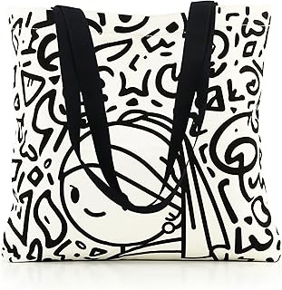 Tote Bag Aesthetic Canvas Handbags with Zipper for Women Travel Shoulder Bags Purses with compartments