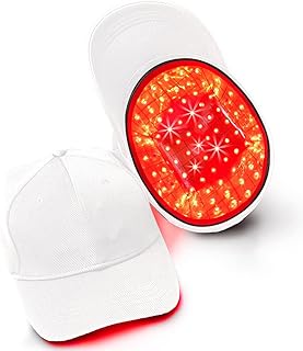 Laser Hair Growth Cap, Red Light Therapy Cap, Laser Hair Growth System Hair Loss Treatments for Men and Women Hair Regrowth Treatments Laser Cap (White)
