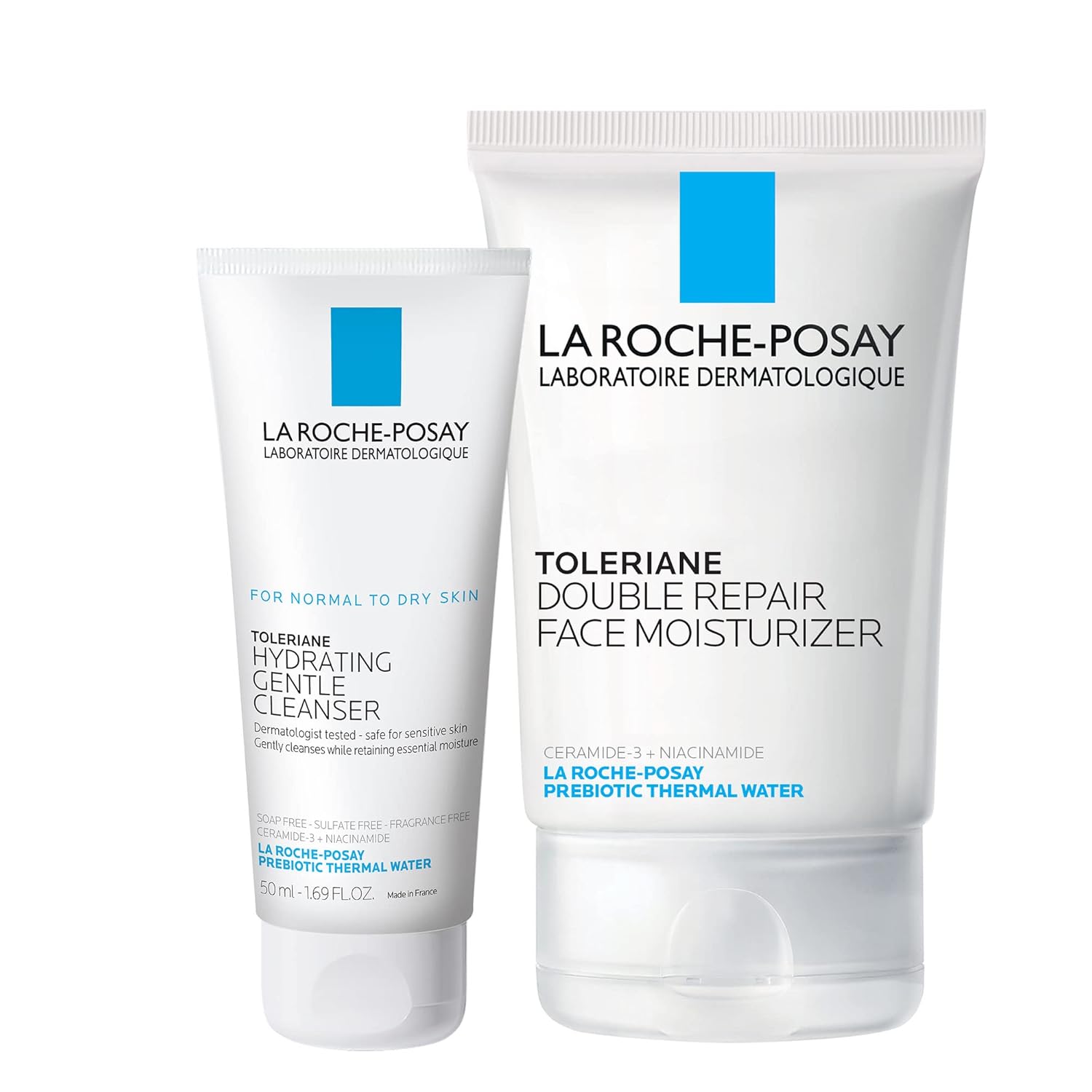 La Roche-Posay Toleriane Double Repair Face Moisturizer, Daily Moisturizer Face Cream with Ceramide & Niacinamide for All Skin Types, Immediate Comfort & Long Lasting Hydration, Fragrance Free