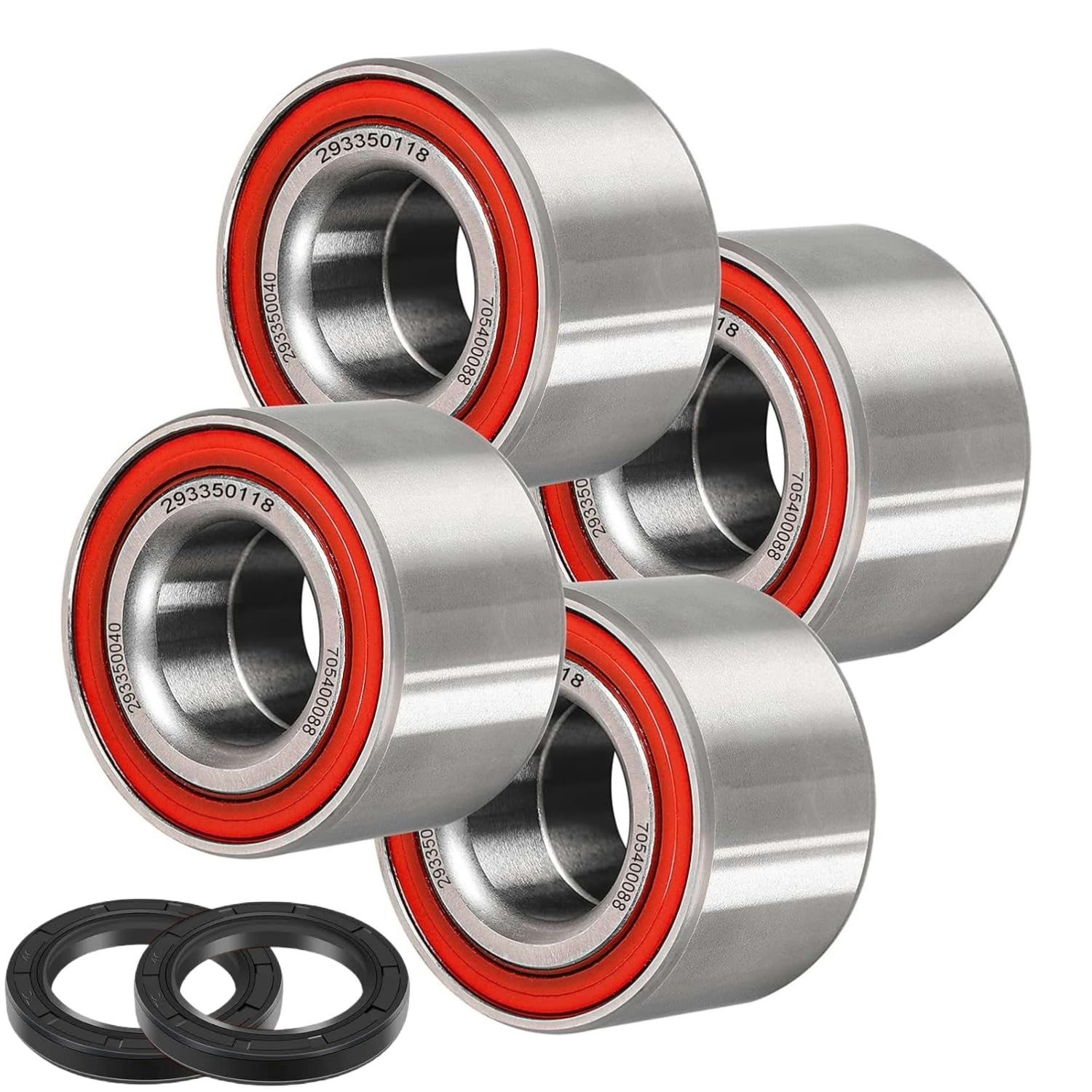 (4 Pack) Wheel Bearings Kit Compatible with Can-Am Defender/Commander/Maverick/Outlander/Renegade Replaces # 293350040, 705400088, 293350118