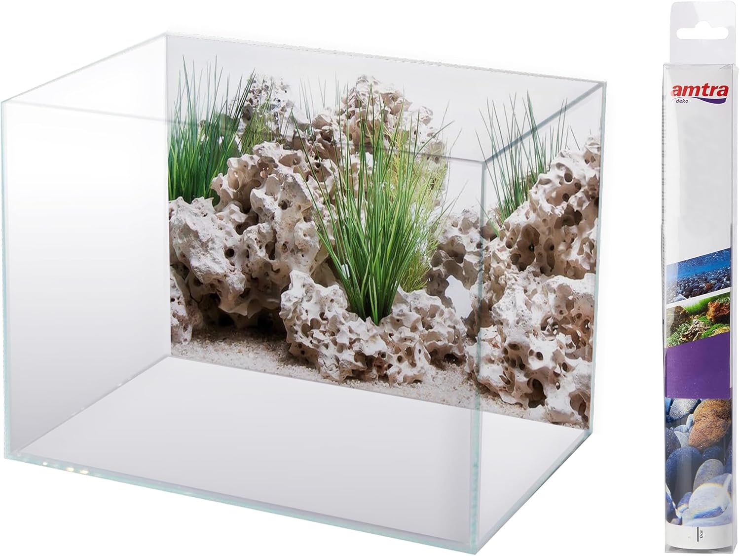 AMTRA WONDER - Aquarium poster background, aquarium decoration, decorative poster with double print, format 30x60cm, (without Aquarium)