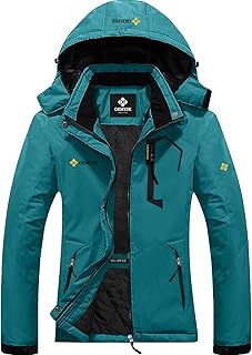 GEMYSE Women's Ski Snow Jacket Warm Winter Waterproof Coat Snowboard Rain Jacket Hooded Windproof Windbreaker