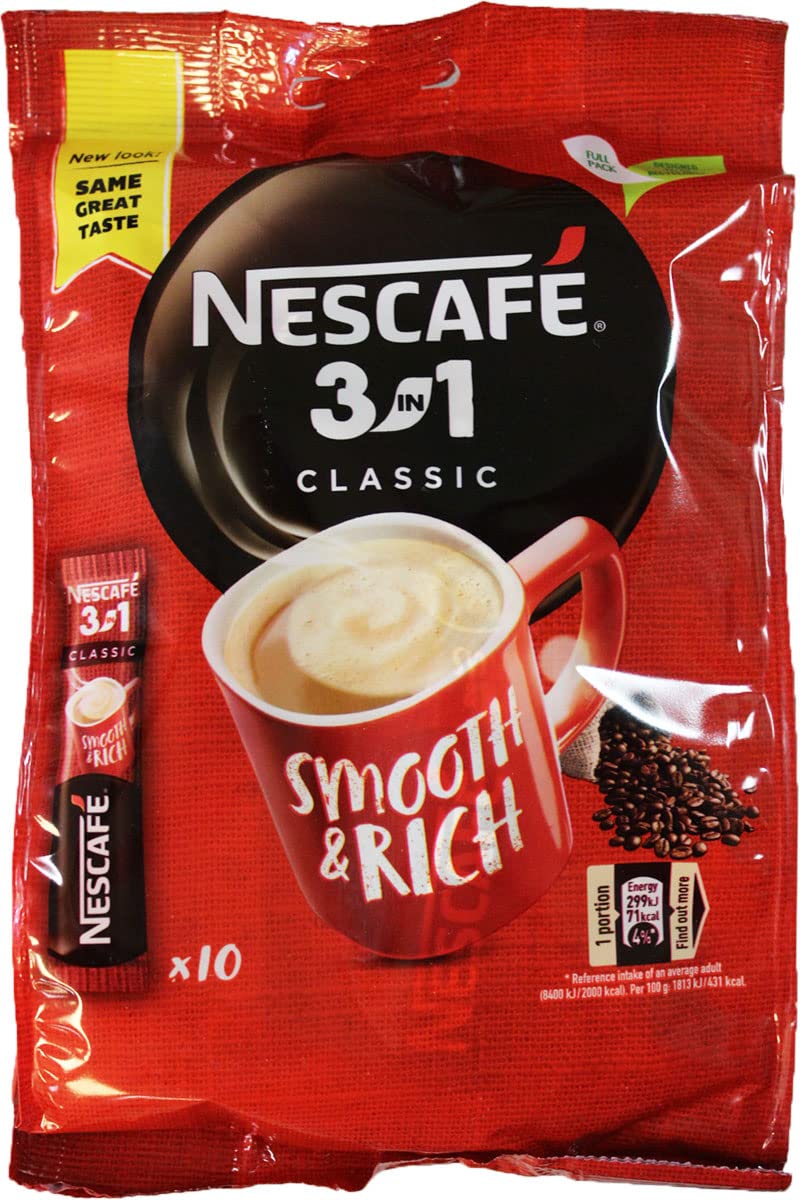 Nescafe 3 in 1 Classic Instant Coffee 165g (10 sticks)