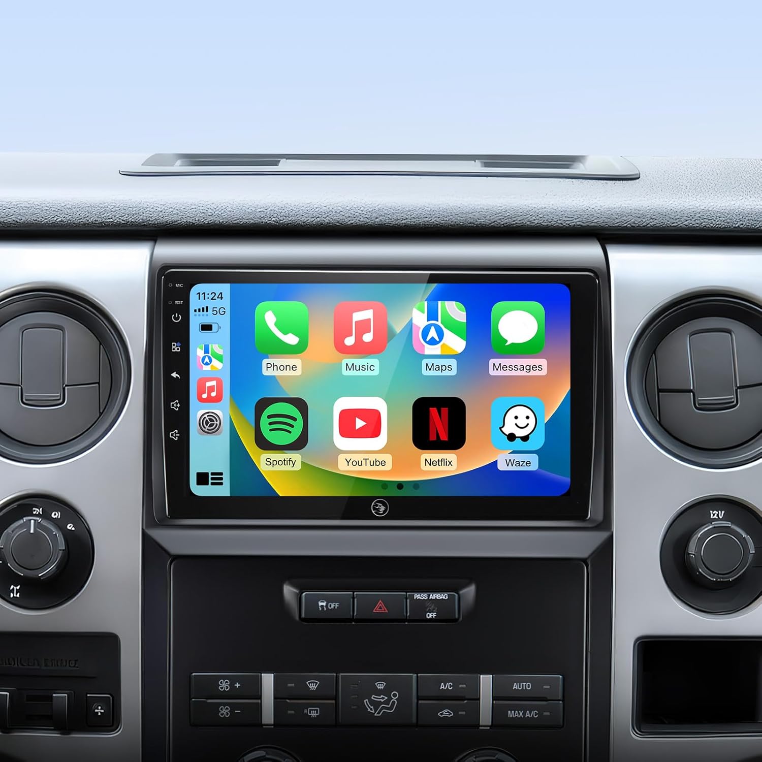 Car Radio Stereo Upgrade for Ford F150 2009 2010 2011 2012 with android12/Touchscreen/wireless carplay/Android auto/5Gwifi/GPS Navigation/Bluetooth/FM/RDS Radio/Backup Camera (HC 2+64G F150)