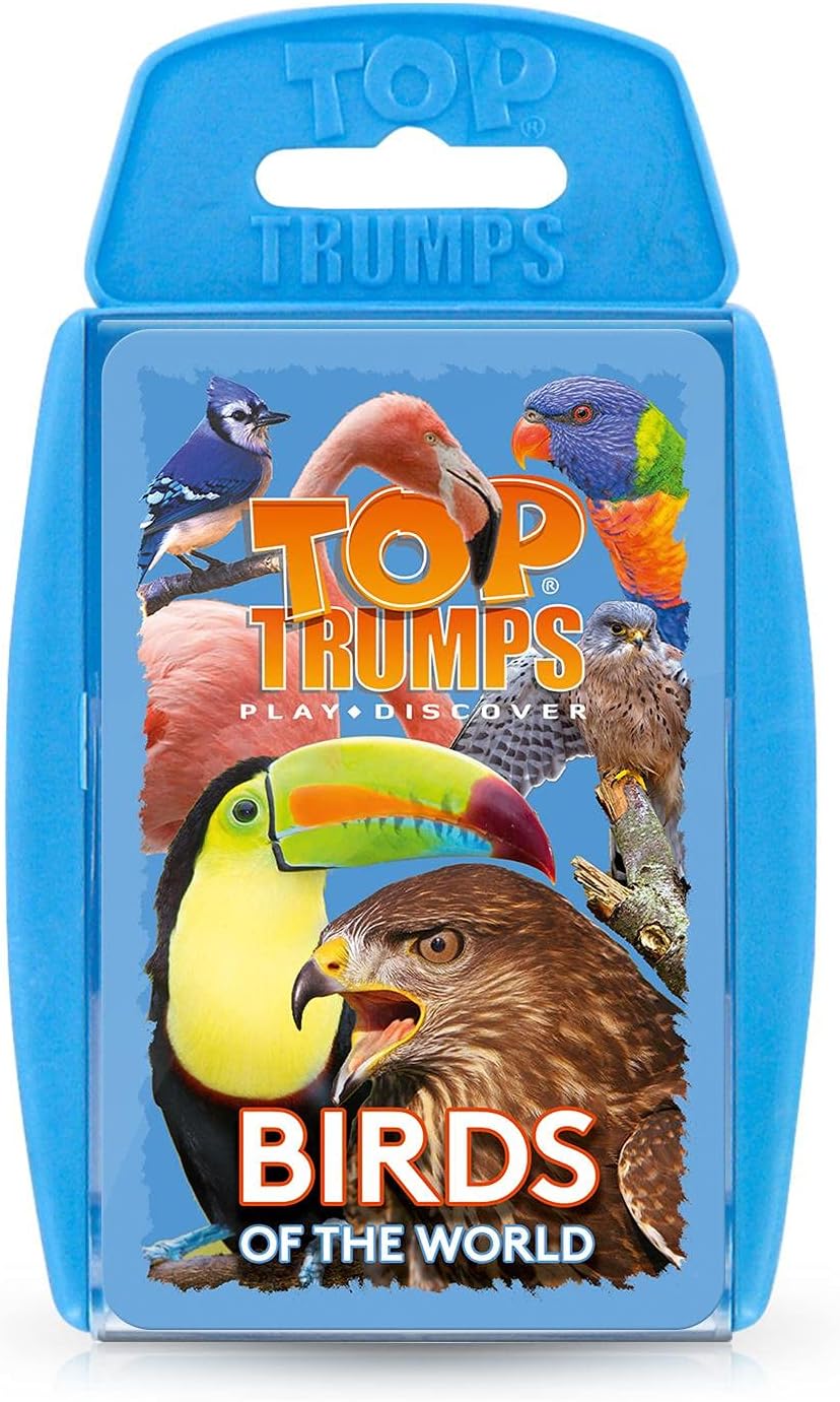 Top Trumps Birds of the World Classics Card Game, Discover some interesting facts in this educational packed game including the blue jay’s wingspan, 2 plus players makes a great gift for ages 6 plus