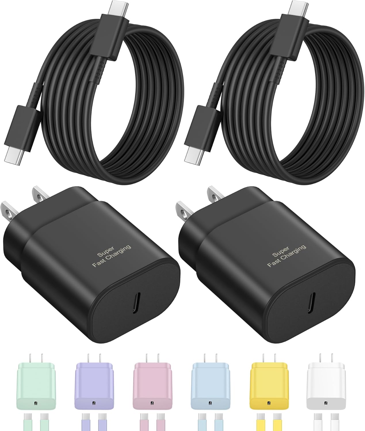 Type C Charger Fast Charging for iPhone 16 15,USB C Samsung Chargers Block 25W Super Fast Wall Chargers for Samsung Galaxy S25/S24 S23 S22 S21/iPhone 16/16 Pro Max/15/15 Pro Max,Android Charger