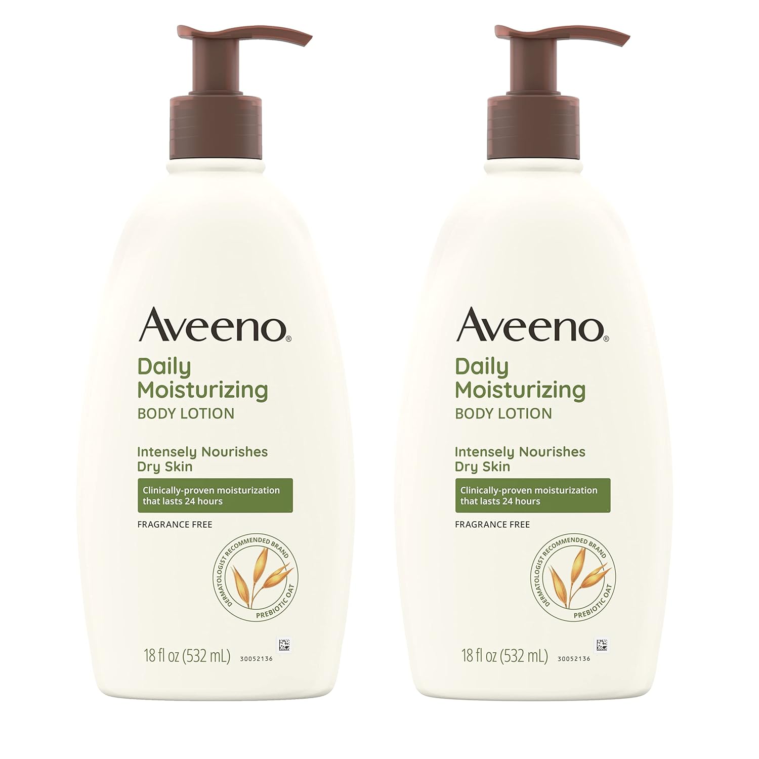 Aveeno Active Naturals Daily Moisturizing Lotion, 18-Ounce Pump (Pack of 2)