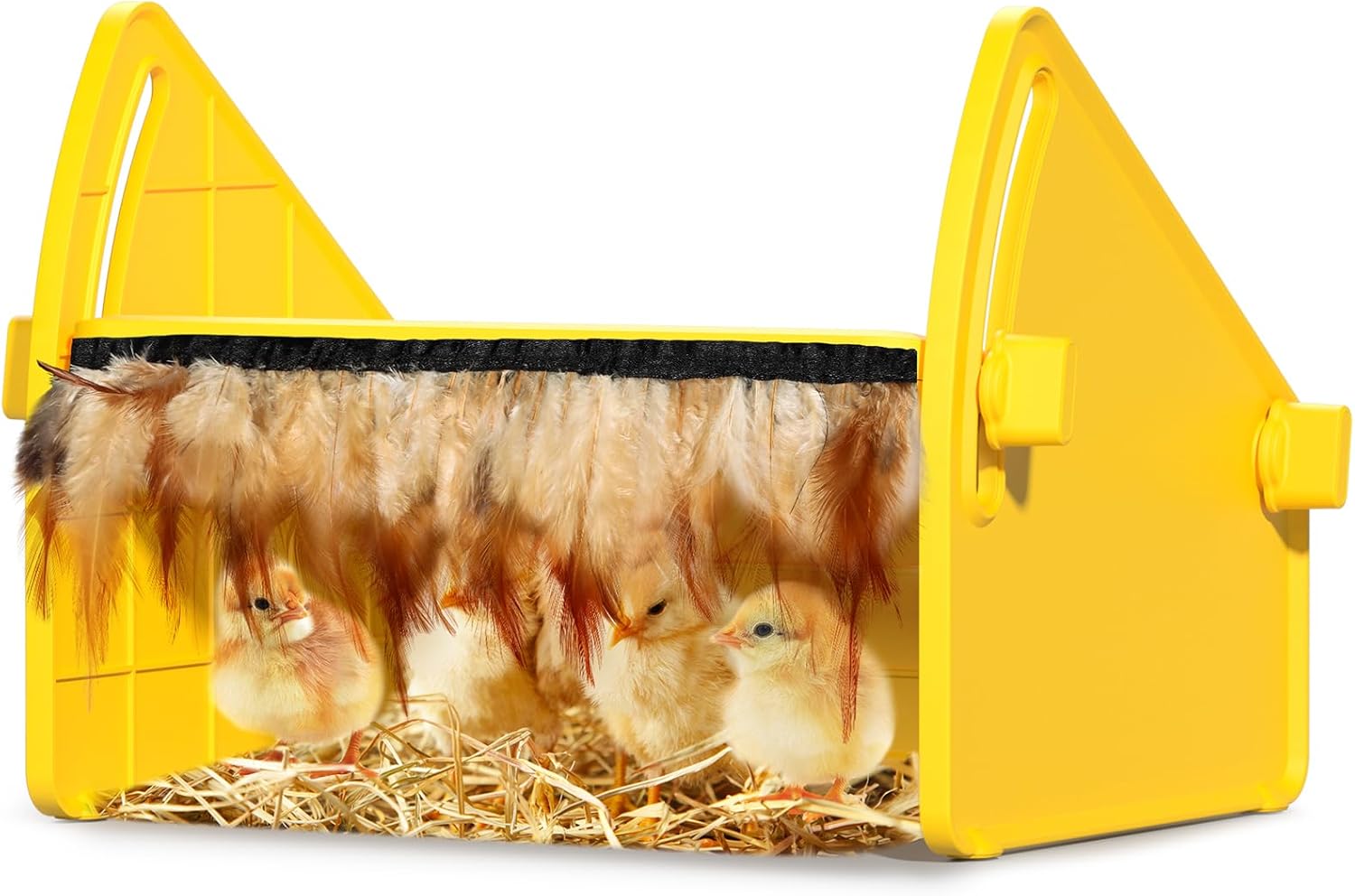 Heating Brooder Plate for Chicks Ducklings, Adjustable Brooder House for Keeping Poultry Warm(Yellow)