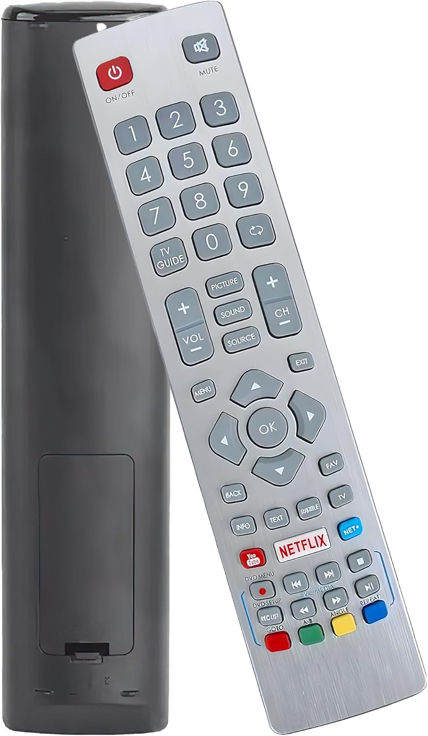 HJA Generic Replacement Remote Control Compatible with Sharp Aquos Smart TV's (with Netflix & YouTube Buttons) - Works Straight Away, No Setup Required