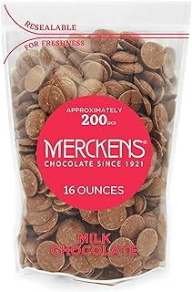 KIDU Milk Merckens Chocolate Melts - Melting Chocolate Candy Melts - Chocolate Melting Wafers 16 Ounces Bulk Perfect For Dipping, Deserts, Baking And More - 1 Pound