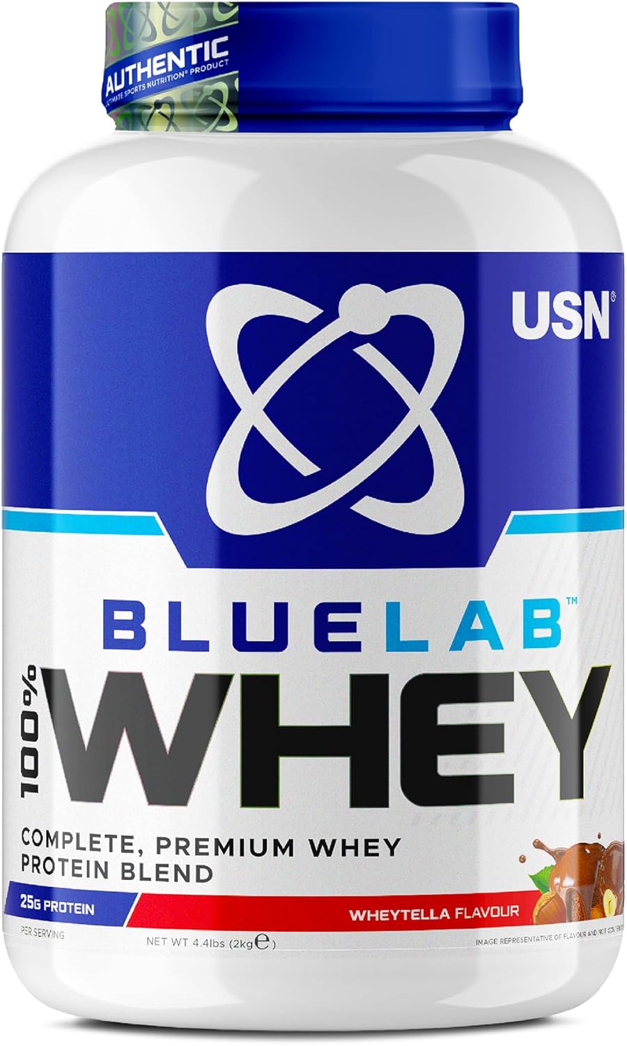 USN Blue Lab Whey Protein Powder: Wheytella - Whey Protein 908g - Post-Workout - Whey Isolate - Muscle Building Powder Supplement With Added BCAAs