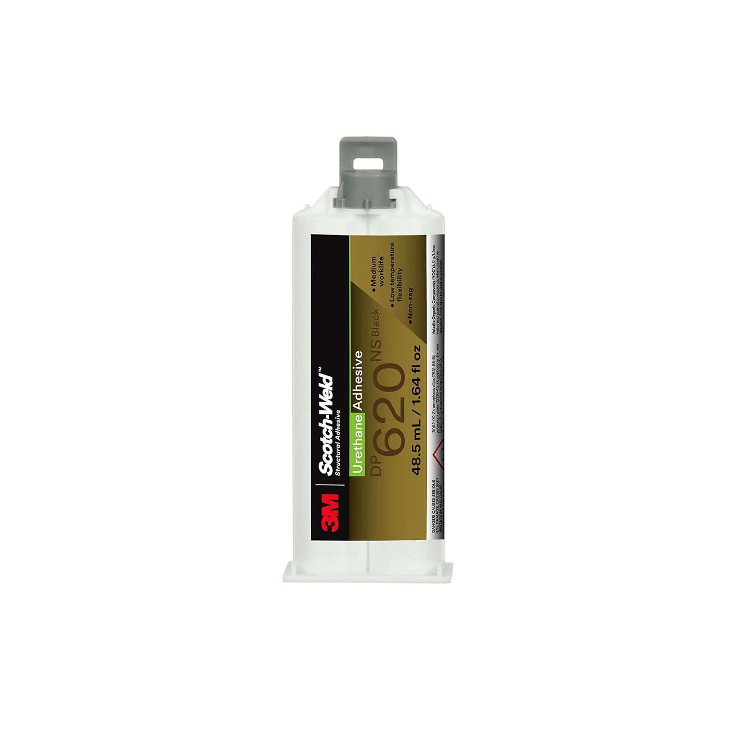 3M Scotch-Weld Urethane Adhesive DP620NS, Black, 48.5 mL Duo-Pak