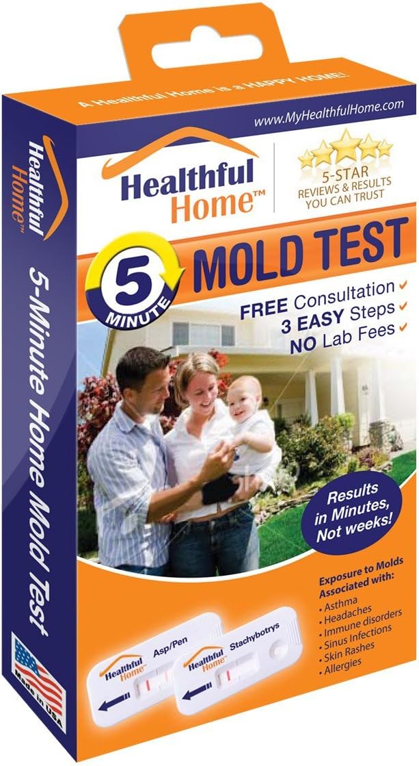 Healthful Home 5-Minute Mold Test. Aspergillus/Penicillium and Stachybotrys. No Waiting Days for Culture Plates or Labs. Works Even If You Can't See The Mold. Expert Consultation Included.