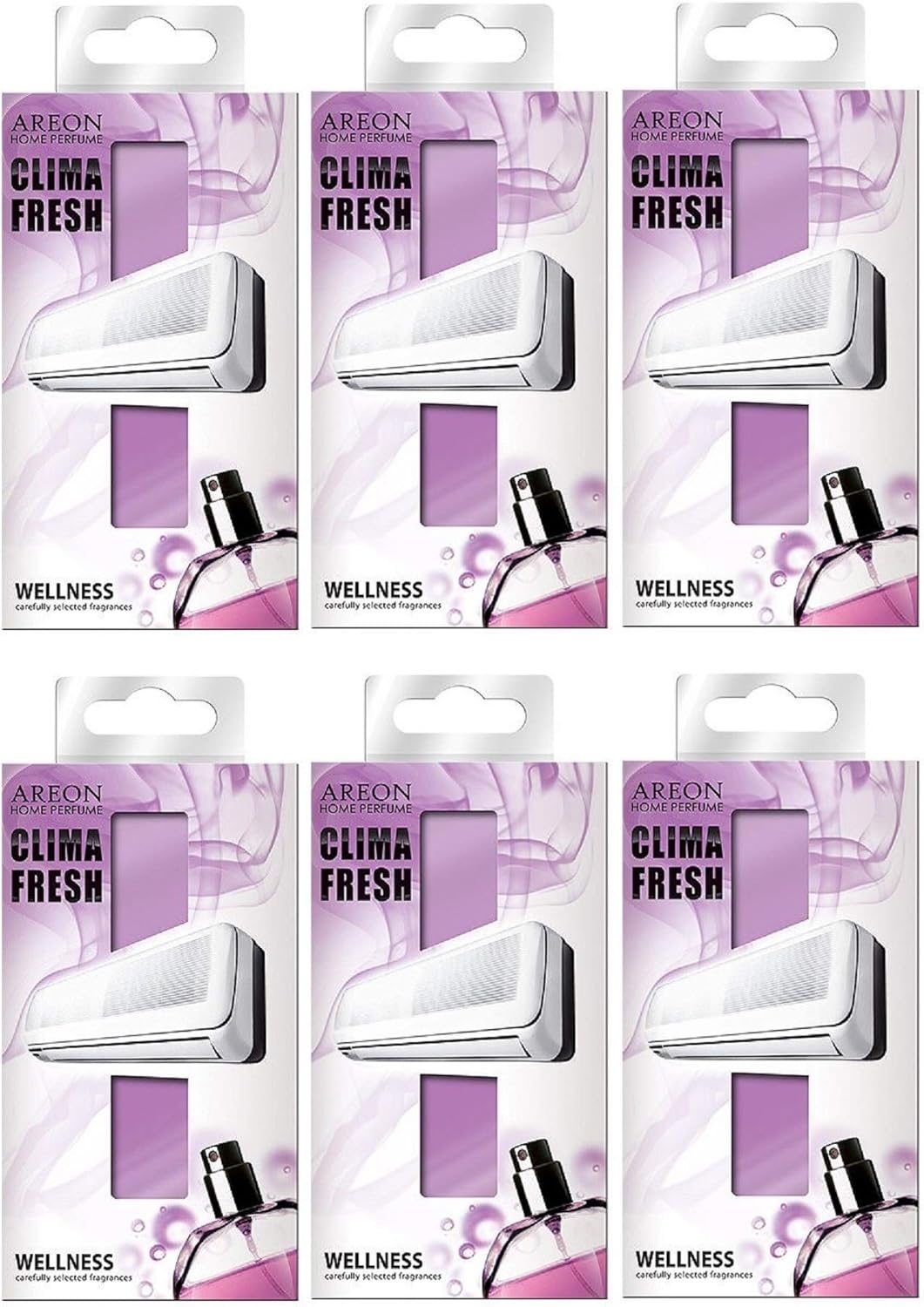 Areon Clima Air Freshener Home Conditioner Wellness Multi Pack Set of 6