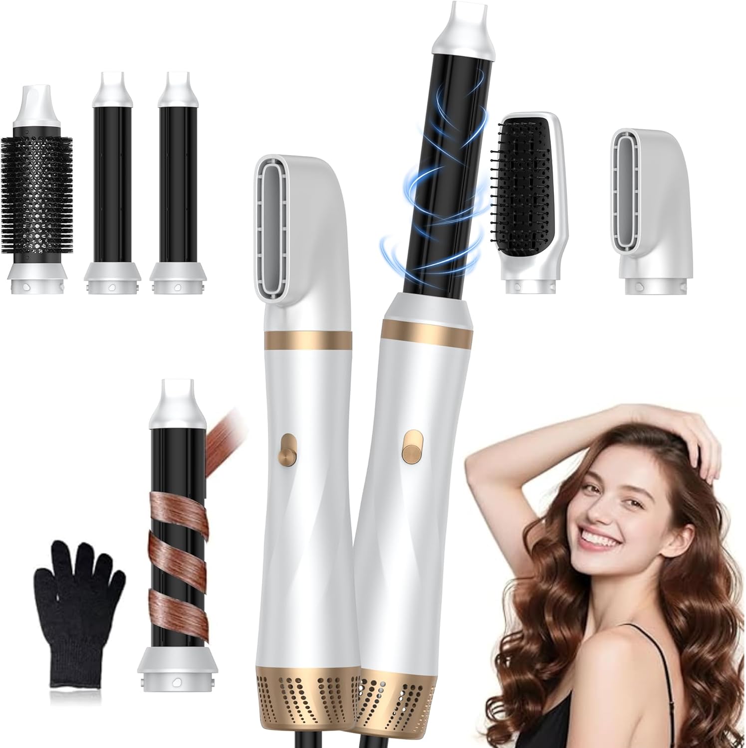 Air Styler Hair Stylers, Airbrush 5 in 1 Multi Styler Blow Dryer Brush, 800W Hair Stylers for Women Volume, Air Curler for Women Volume, Curl, Smooth, Dry and Styler