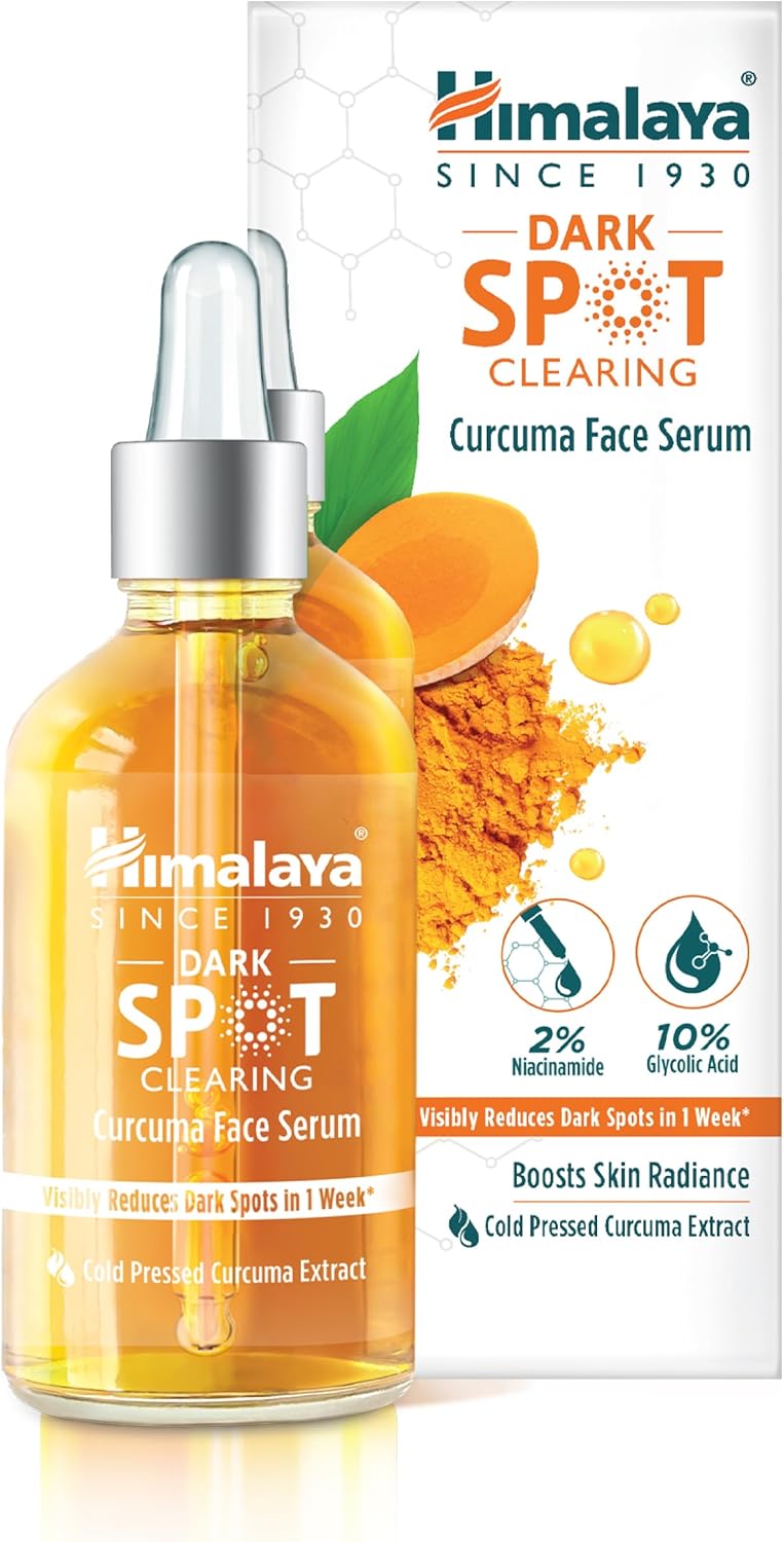 Himalaya Dark Spot Clearing Curcuma Face Serum, Visibly Reduces Dark Spots in 1 Week, 30ml