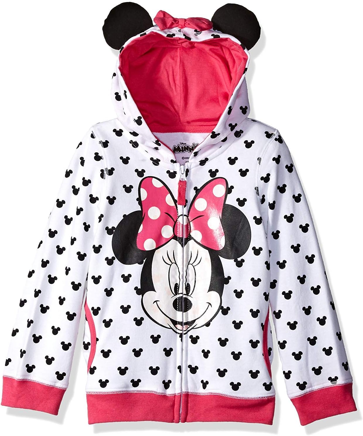 Disney Girls' Minnie Hoodie with Bow and Ear