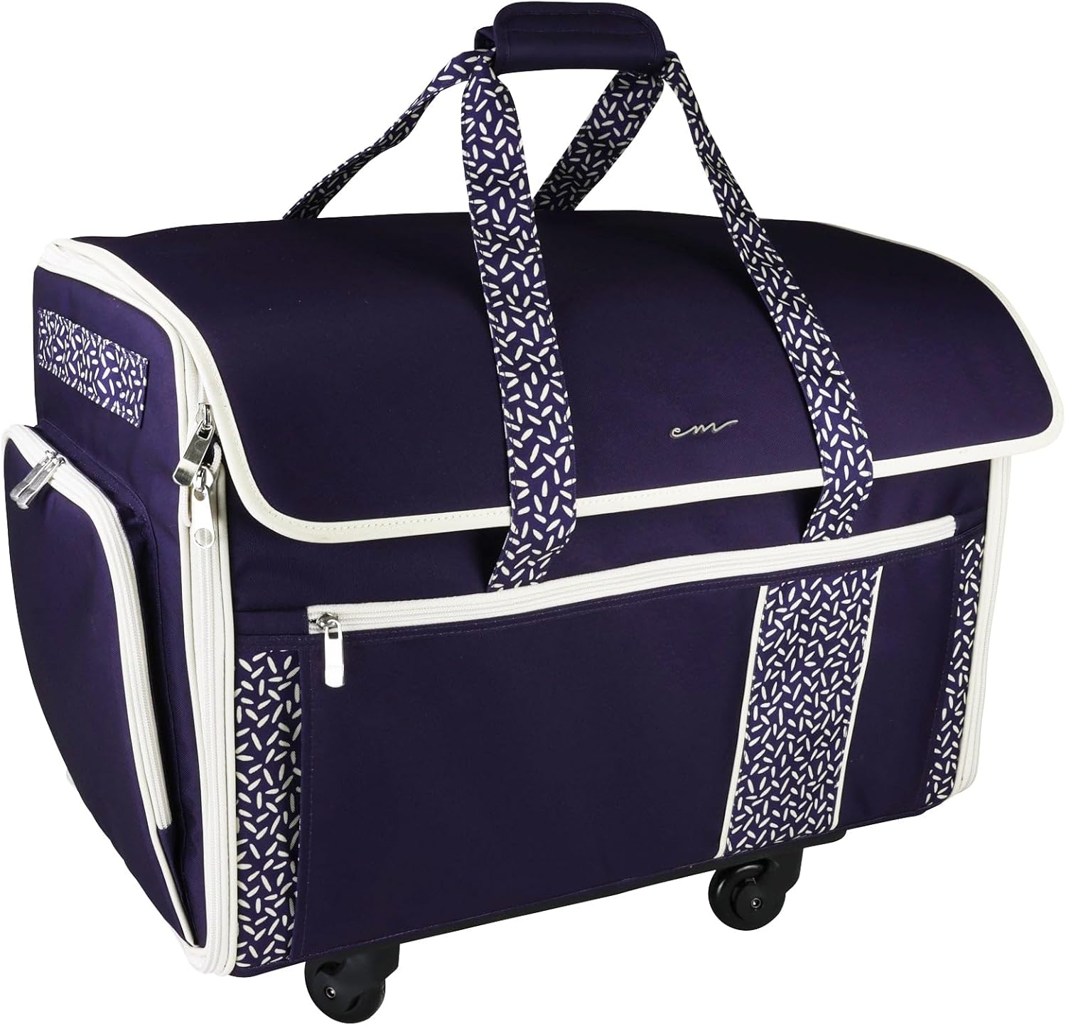 Everything Mary XL 4-Wheel Rolling Craft Tote Sewing Machine Case - Large Capacity Storage for Sewing, Quilting, Scrapbooking, Cross-Stitch, Beading, and More