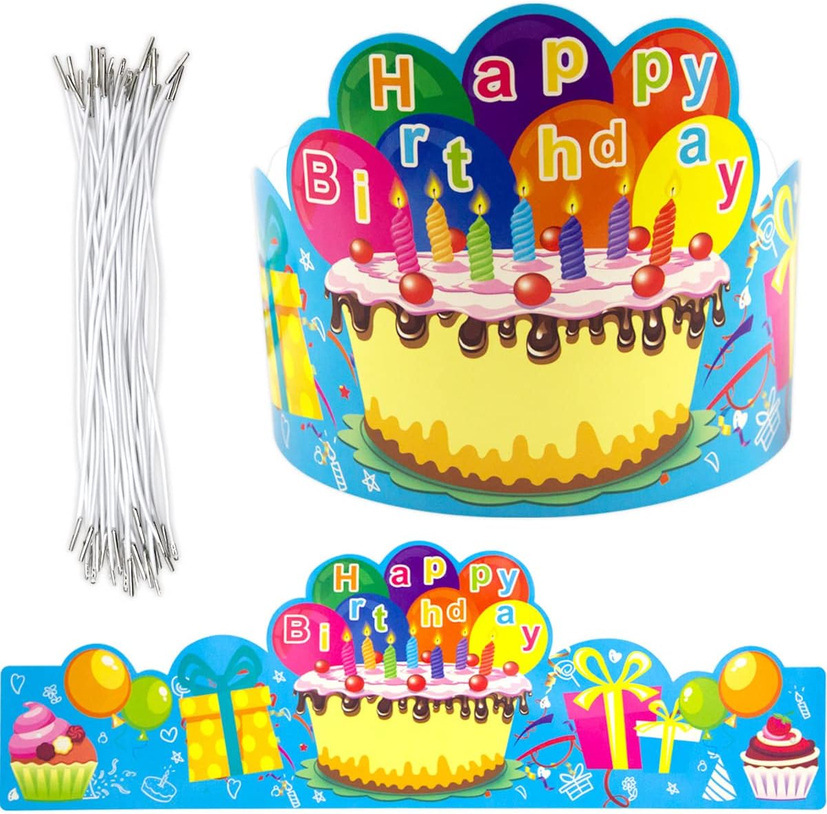 Fancy Land Birthday Crowns for Kids Family Birthday Classroom School VBS Party Supplies Pack of 30 Classroom Must Haves Kindergarten Preschool Pre K
