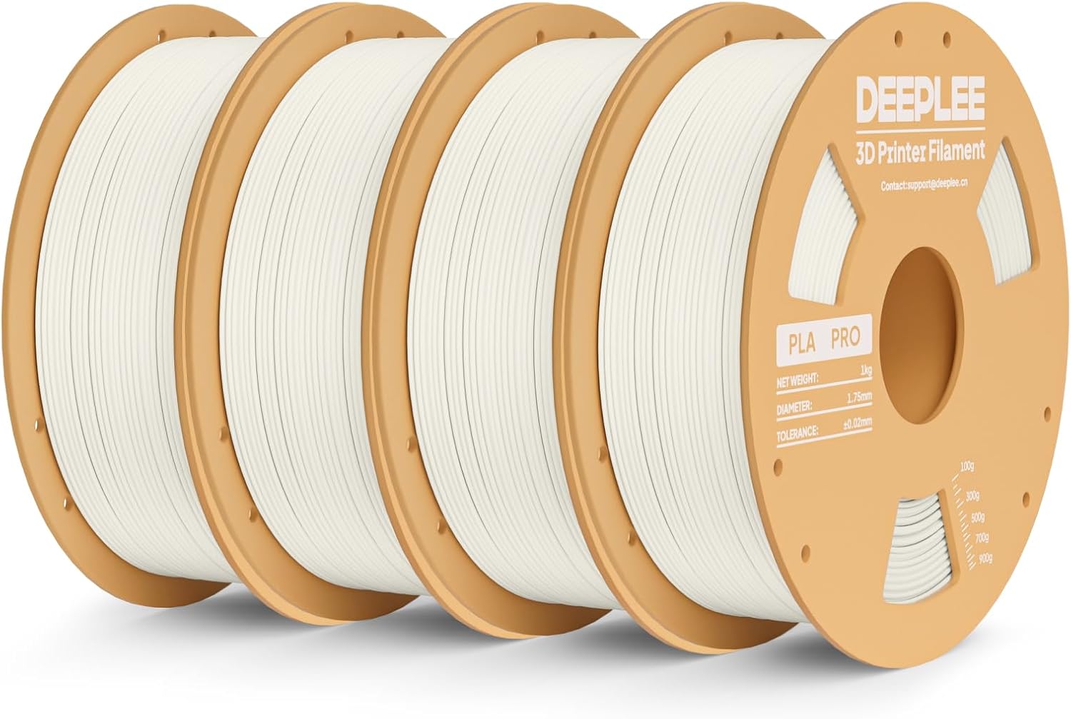DEEPLEE PLA Filament 1.75mm PLA Pro White 4kg