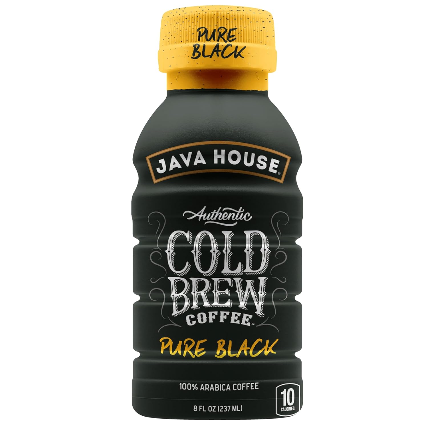 Java House Cold Brew Coffee Ready to Drink Bottles - Pure Black - 6 Pack of 8oz Bottles - 100% Arabica Coffee