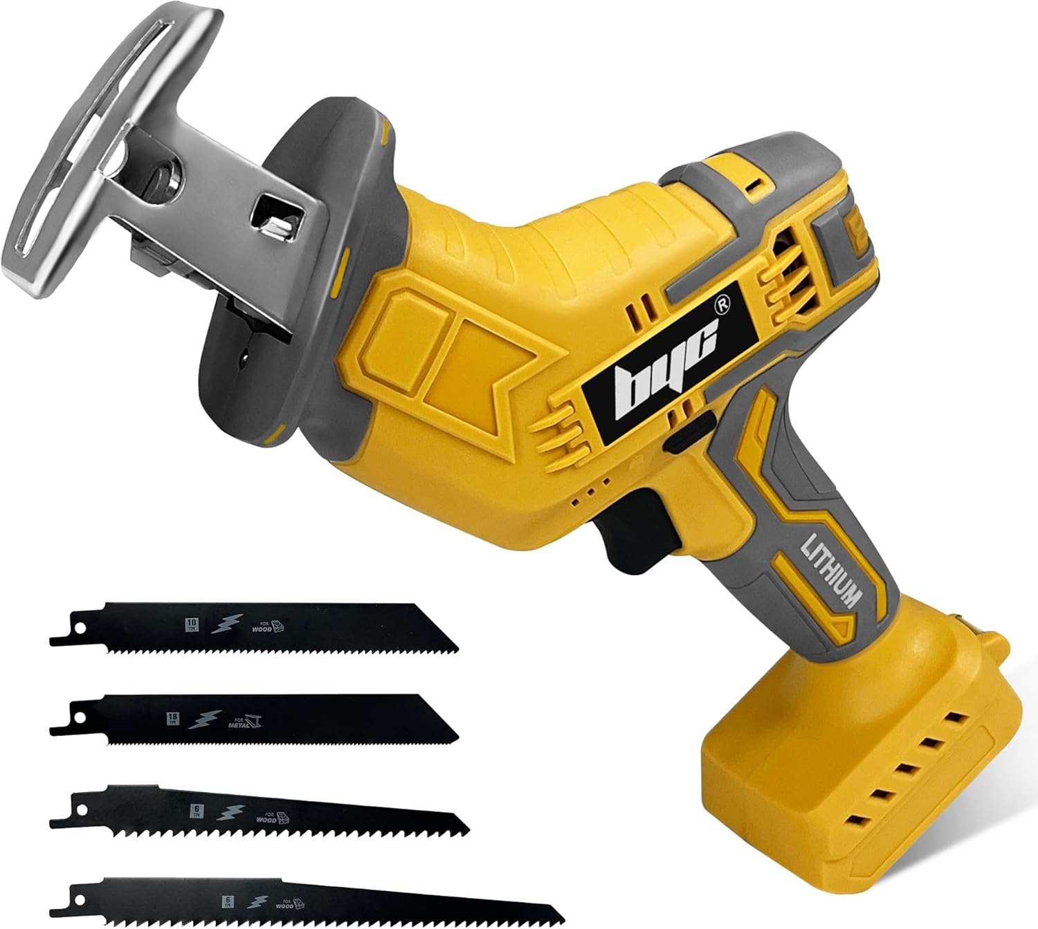 Cordless Reciprocating Saw Compatible with Dewalt 20V MAX Battery, Mini Recipro Saw Cordless with 4 Blades, 3500 SPM Variable Speed, One-Handed Operation, Tool-free Blade Change, No Battery Included
