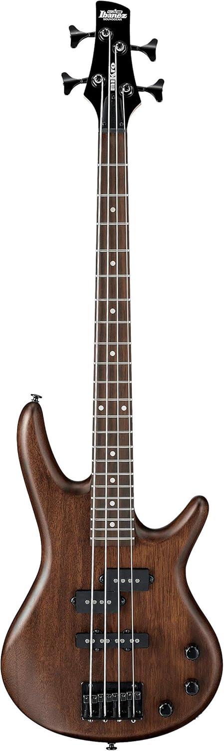 Ibanez GSRM20 GIO Series MiKro Short Scale Electric Bass Guitar - Walnut Flat Finish, 3/4