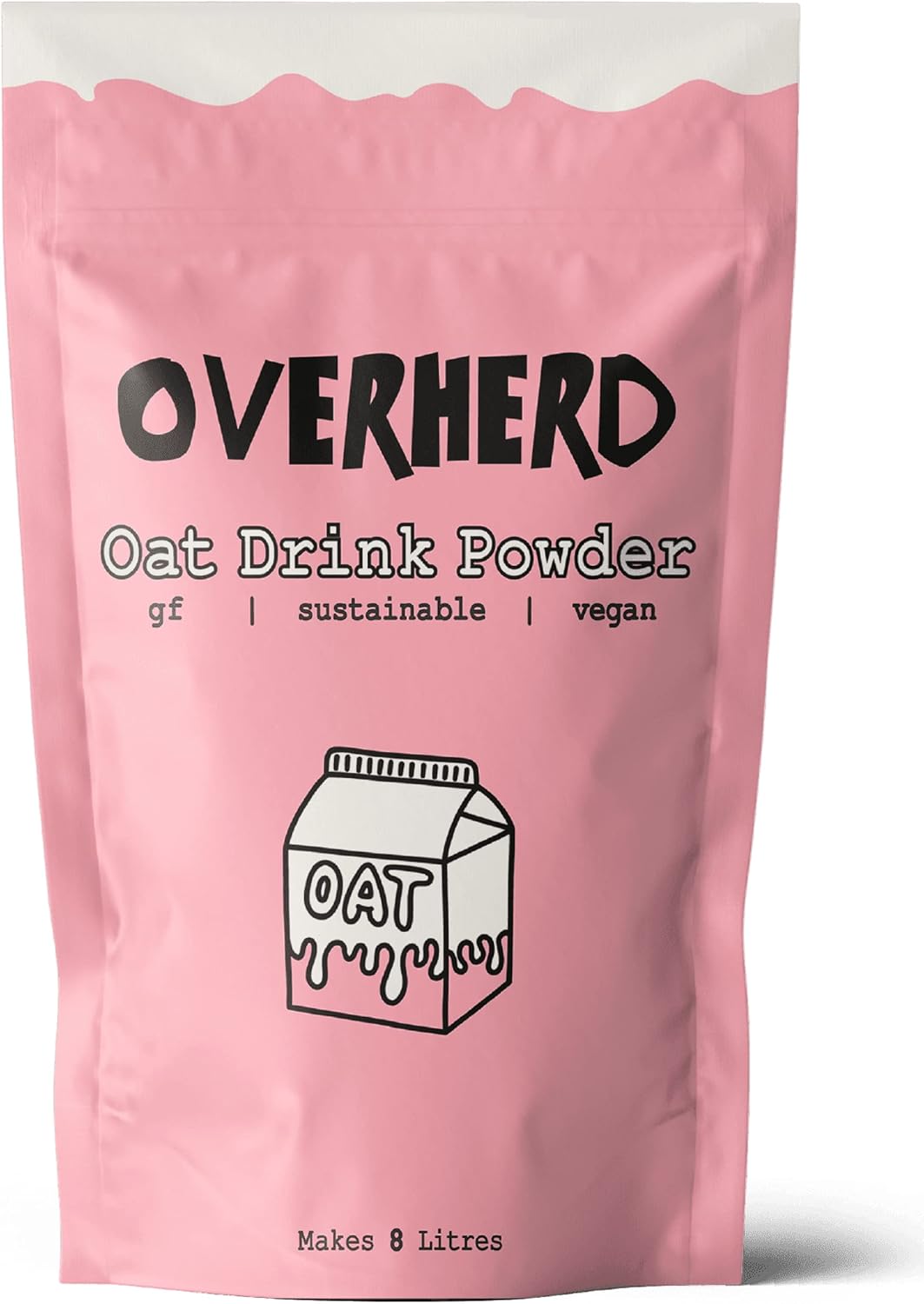 Overherd Oat Milk Powder (8L), Vegan Coffee Creamer Powder for Tea & Coffee, Gluten-Free & Dairy Free Dried Oat Milk Powder, Ideal for Travel, Festivals, Camping