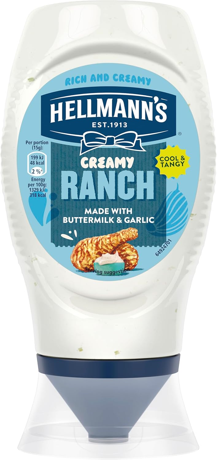 Hellmann's Creamy Ranch Sauce made with buttermilk & garlic cool & tangy flavour 245 g